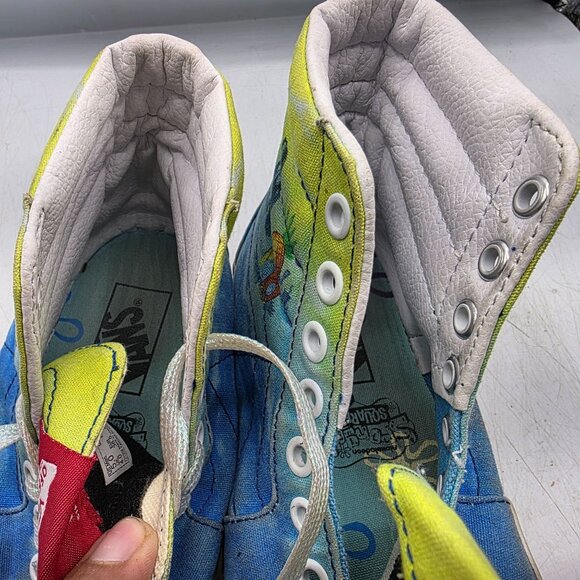 Vans Sk8-Hi x Spongebob Squarepants Womens Size 6.5 Blue Sneaker Shoes Walking - Picture 9 of 13